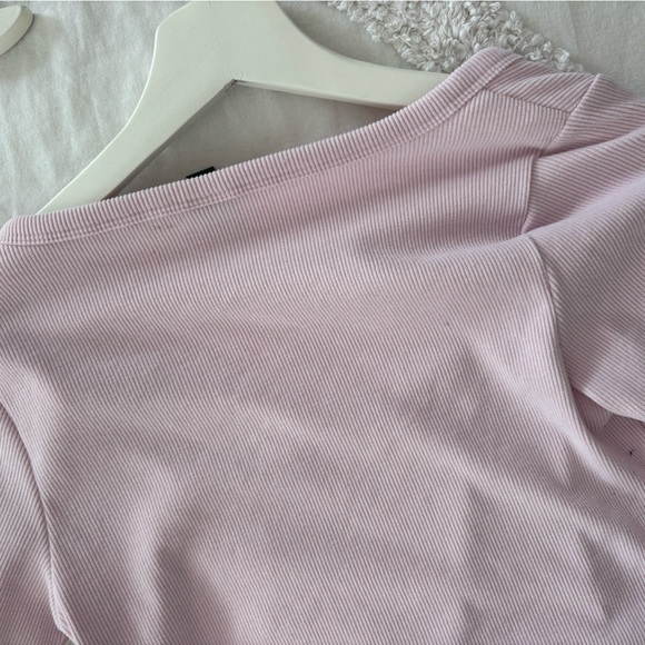 Wild Fable Soft Pink Ribbed Top - Picture 4 of 4